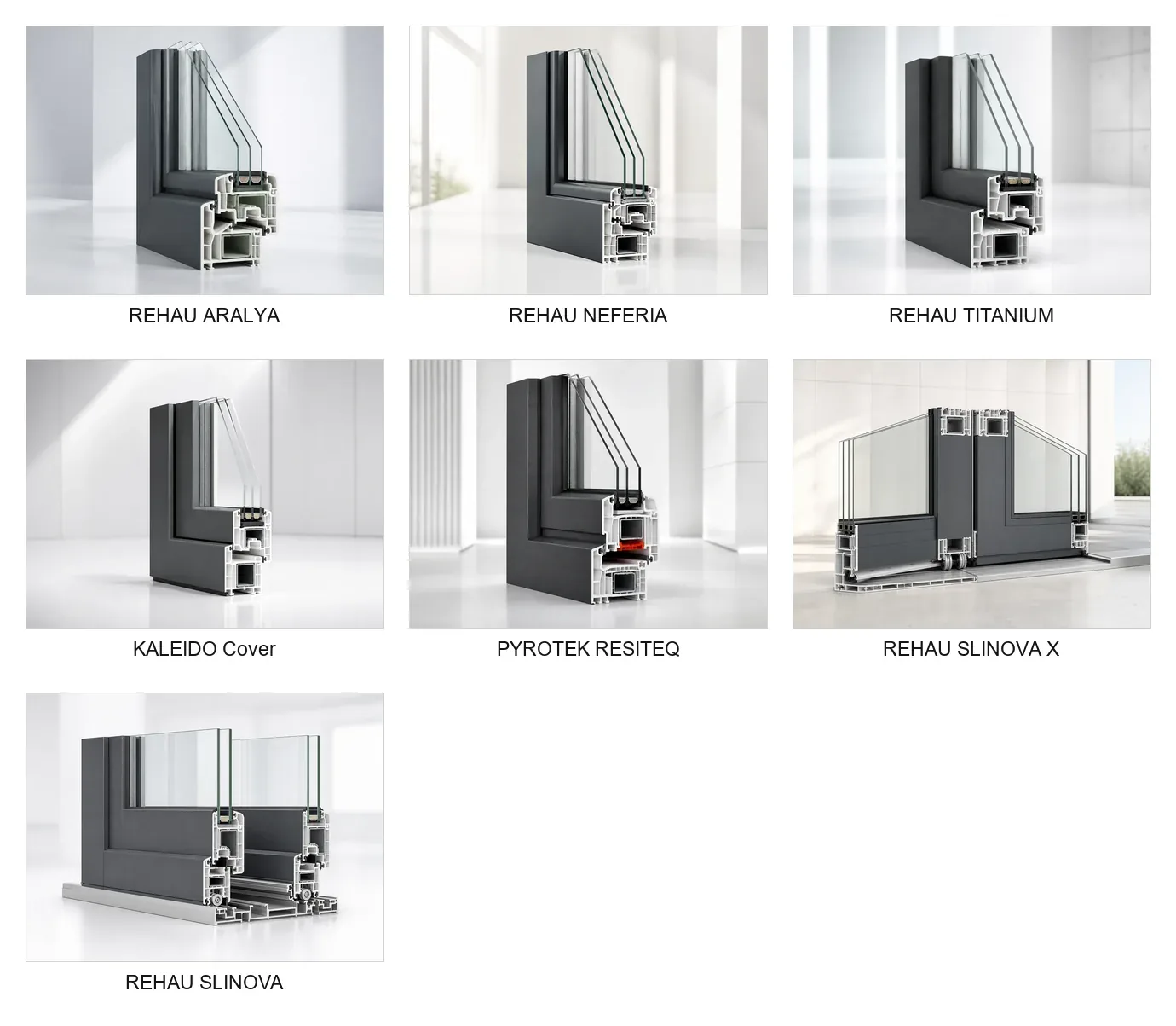 Aperçu profil PVC Rehau