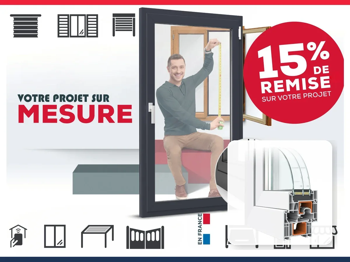 Projet de menuiserie PVC sur mesure avec profil blanc et budget à Paris