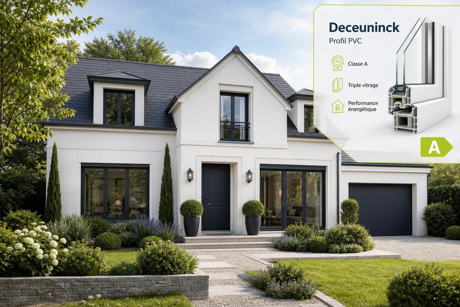 Maison moderne avec profils PVC performants