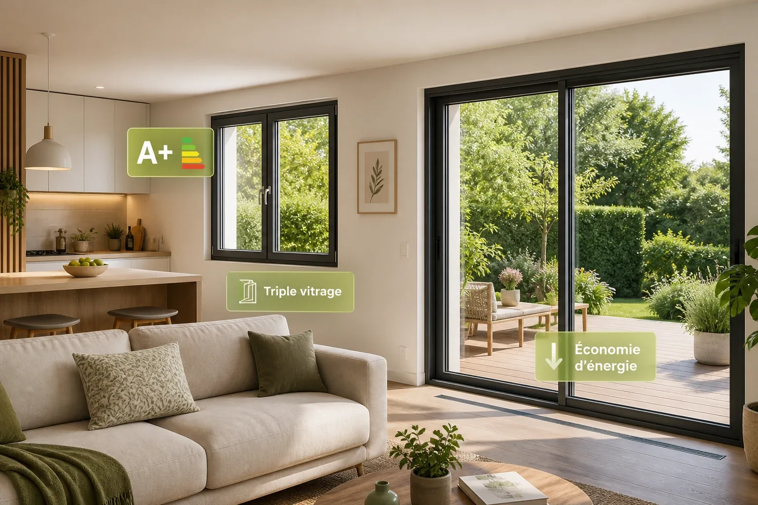 Fenêtres PVC et baie vitrée avec confort thermique